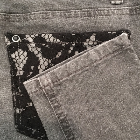 MICHAEL KORS GREY DENIUM LACE POCKET JEWEL JEANS - Picture 5 of 5